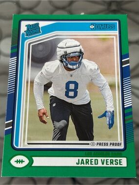 Jared Verse 2024 Panini Los Angeles Rams Rookie RC NFL Football Card